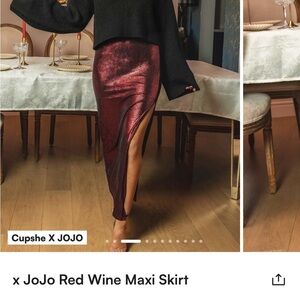 Red Wine Maxi Skirt size medium